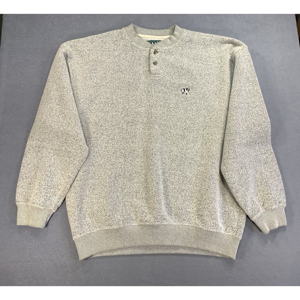 Big Dogs Fleece Sweatshirt Mens Small Gray Crewneck Pullover Vintage Style Logo